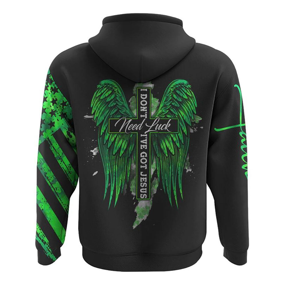 Jesus Cross Wings 3D Hoodie Christian Sweatshirt Bible Verse Shirt