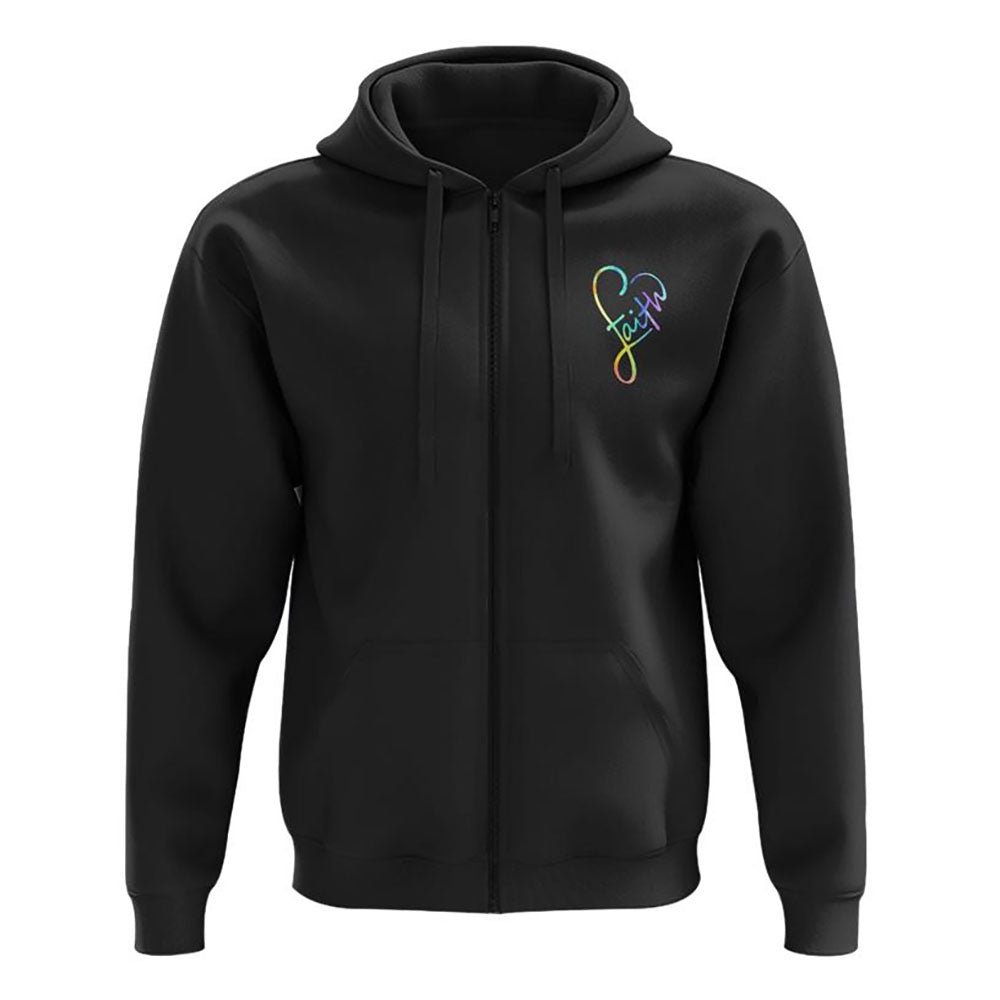 Colorful Watercolor Jesus Cross 3D Hoodie Christian Sweatshirt
