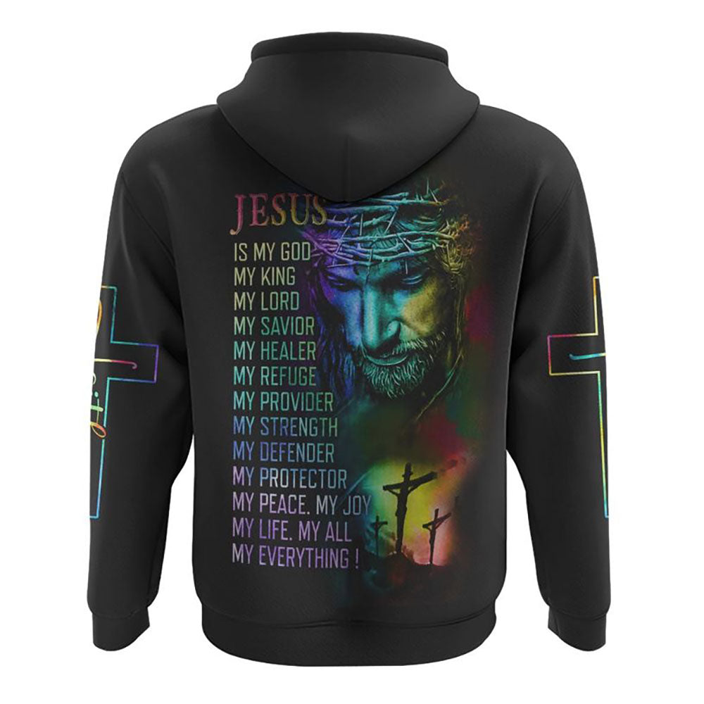 Jesus Is My Everything Women Christian All Over Print 3D Hoodie