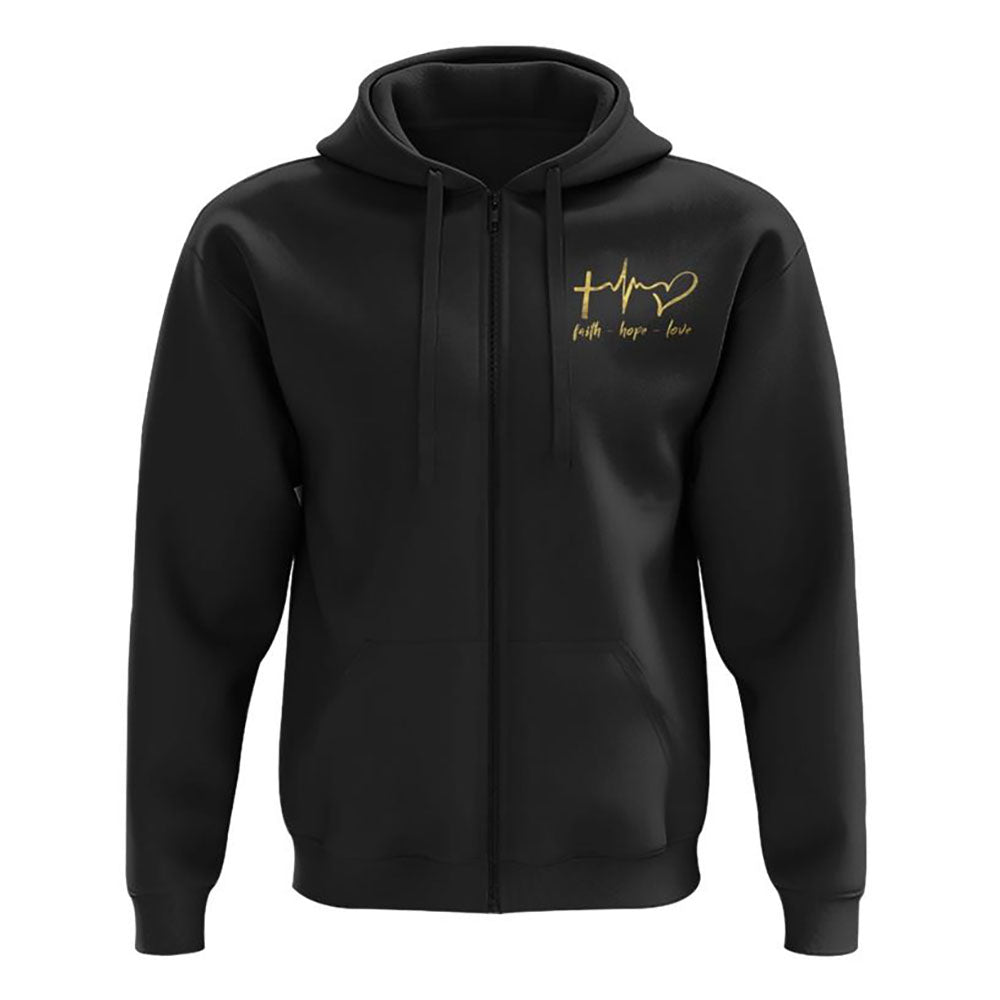 Strength Sunflower Flag Cross 3D Hoodie Christian Jesus Apparel