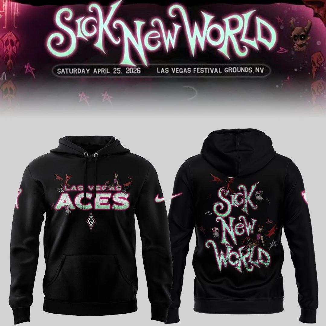 Las Vegas Aces Sick New World 2026 Limited Edition Hoodie