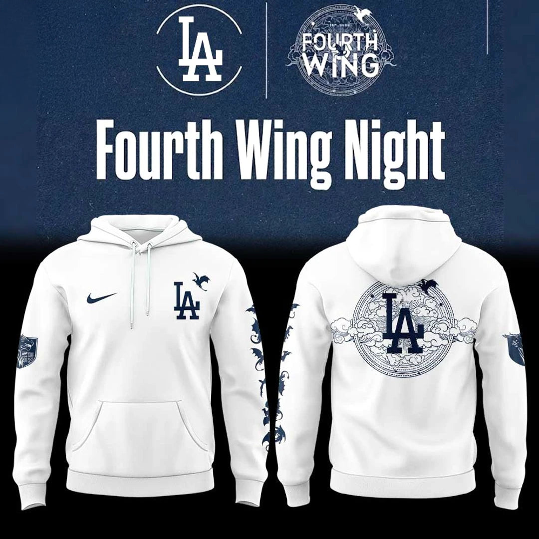 Los Angeles Dodgers Fourth Wing Night 2026 Edition White Hoodie