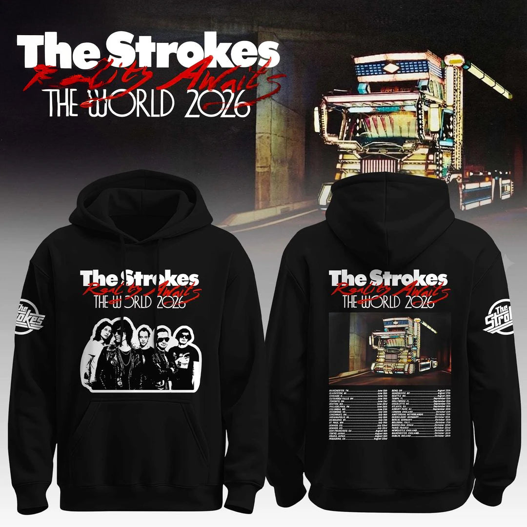 Strokes Reality Awaits World Tour 2026 Fan Hoodie
